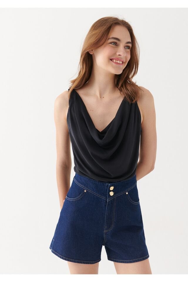 MAVİ KADIN KOLSUZ PENYE Siyah 1610420-900