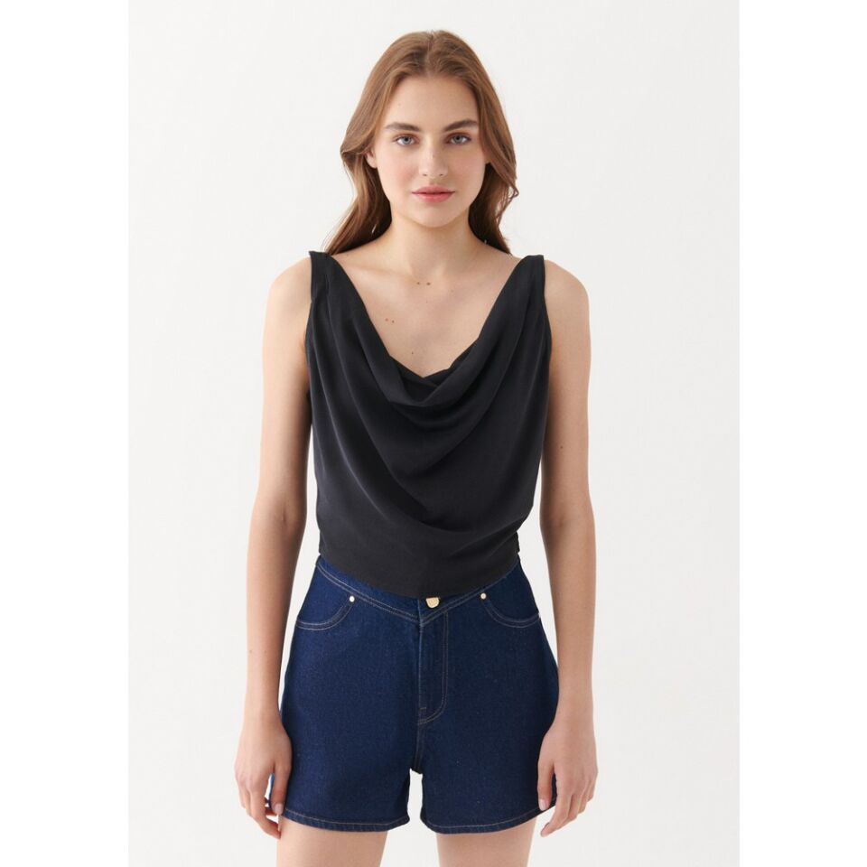 MAVİ KADIN KOLSUZ PENYE Siyah 1610420-900 SİYAH - XS