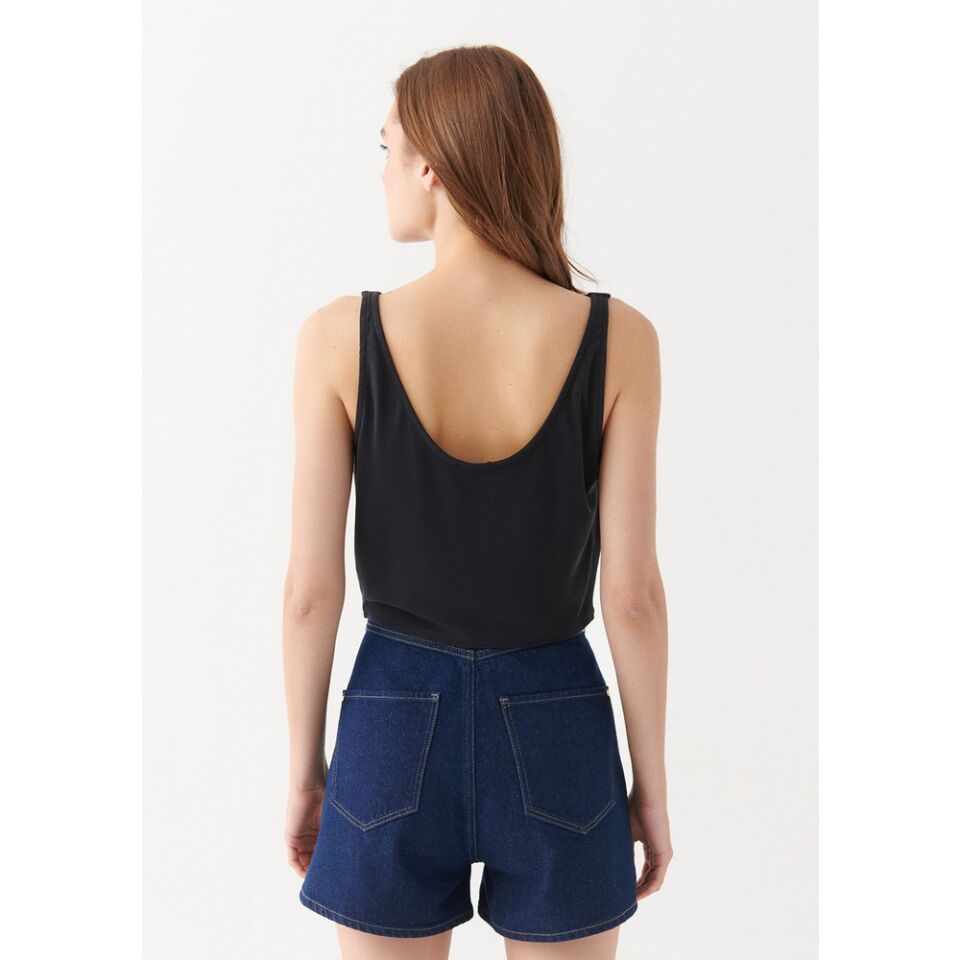 MAVİ KADIN KOLSUZ PENYE Siyah 1610420-900 SİYAH - XS