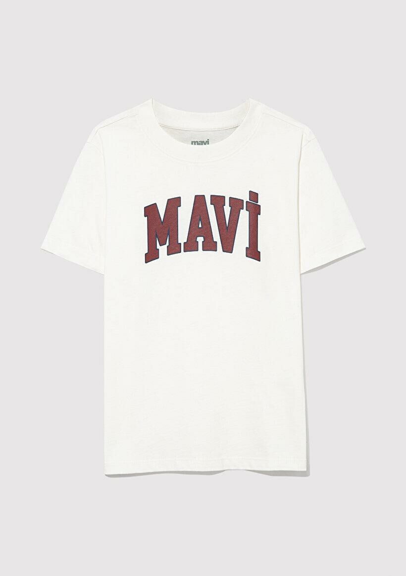 MAVİ ÇOCUK MAVİ LOGO BASKILI TİŞÖRT Kırık Beyaz 6610030-81964