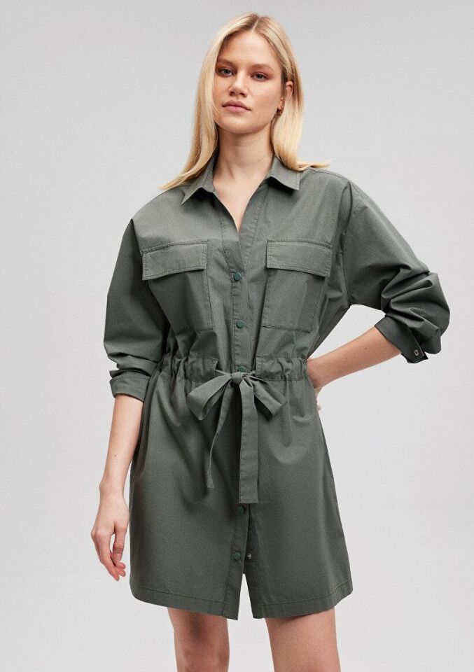 MAVİ KADIN MINI ELBİSE Açık Haki 1310439-80692 YEŞİL - M