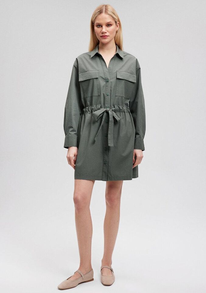 MAVİ KADIN MINI ELBİSE Açık Haki 1310439-80692 YEŞİL - M