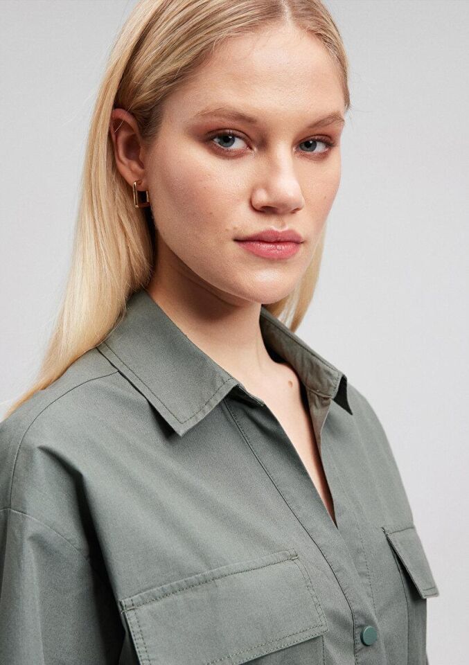 MAVİ KADIN MINI ELBİSE Açık Haki 1310439-80692 YEŞİL - M