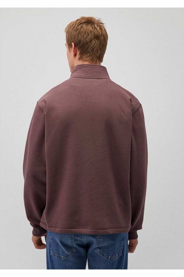 MAVİ ERKEK YARIM FERMUARLI SWEATSHIRT Huckleberry 0S10016-70260