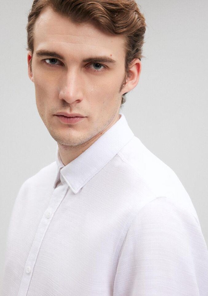 MAVİ ERKEK UZUN KOL GÖMLEK  Kırık Beyaz 020579-25705