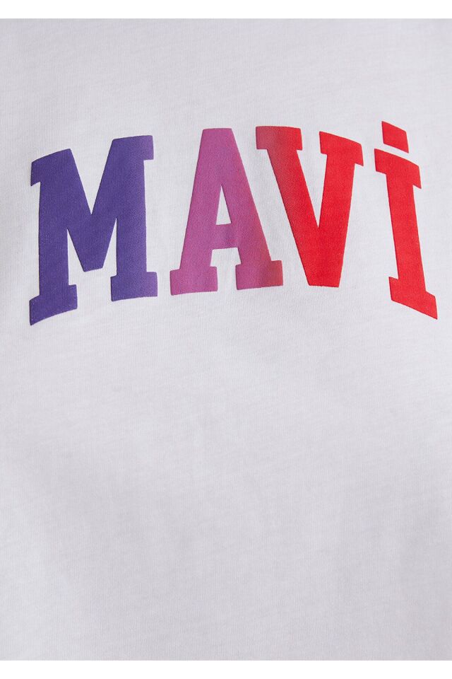 MAVİ KADIN MAVI BASKILI TİŞÖRT Beyaz 1612516-620