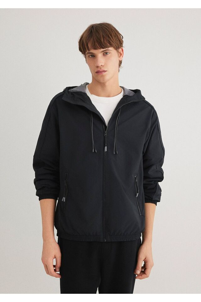 MAVİ ERKEK KAPÜŞONLU CEKET Siyah 0110569-900