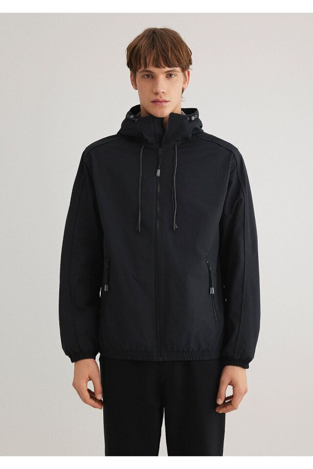 MAVİ ERKEK KAPÜŞONLU CEKET Siyah 0110569-900