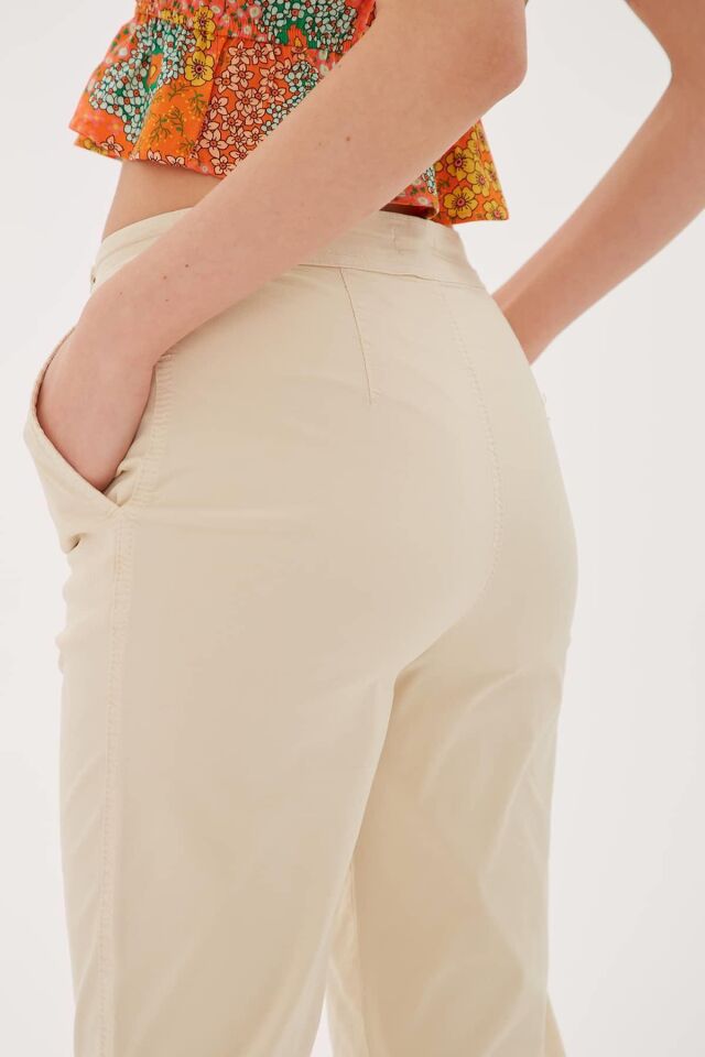 FASHION FRIENDS KADIN PAÇASI DÜĞME DETAYLI PANTOLON 25Y0312K1