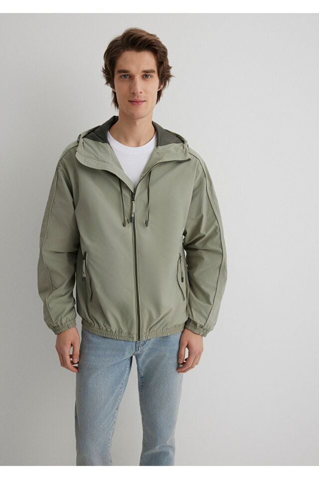 MAVİ ERKEK KAPÜŞONLU CEKET Gölge gri 0110569-71484