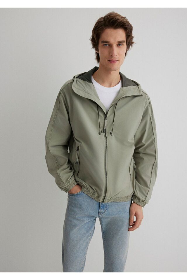 MAVİ ERKEK KAPÜŞONLU CEKET Gölge gri 0110569-71484