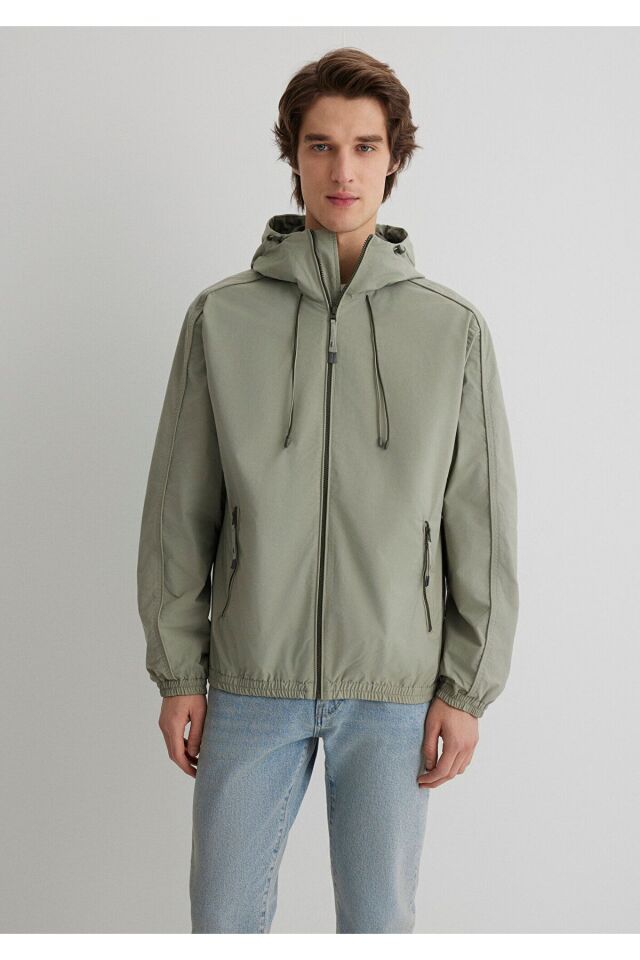 MAVİ ERKEK KAPÜŞONLU CEKET Gölge gri 0110569-71484