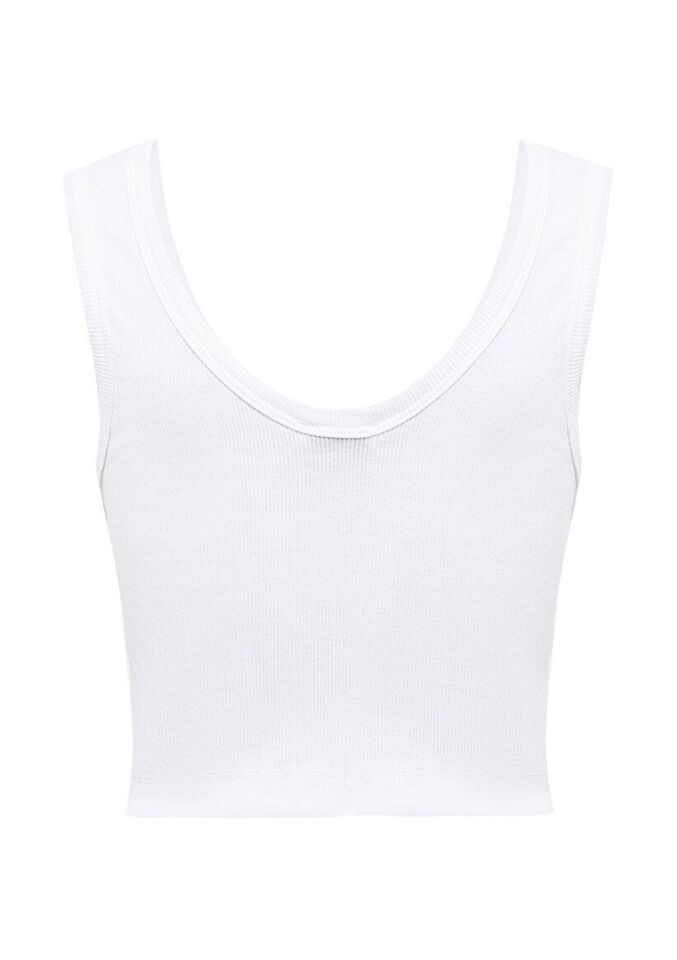 MAVİ KADIN ASKILI V YAKA BASIC Beyaz 1612375-620