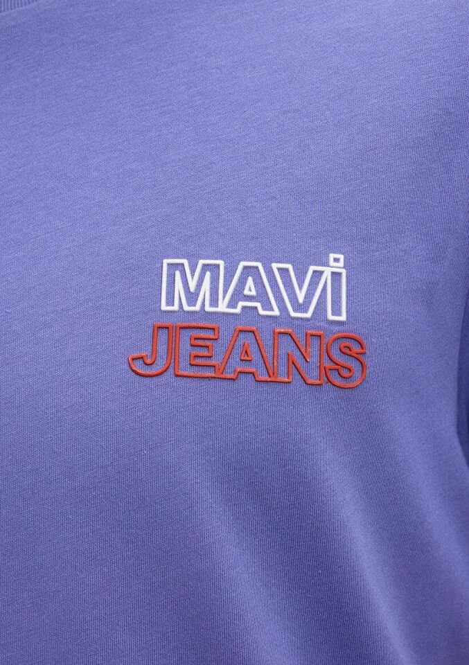 MAVİ ERKEK MAVİ BASKILI TİŞÖRT   Koyu Eflatun 066841-34637