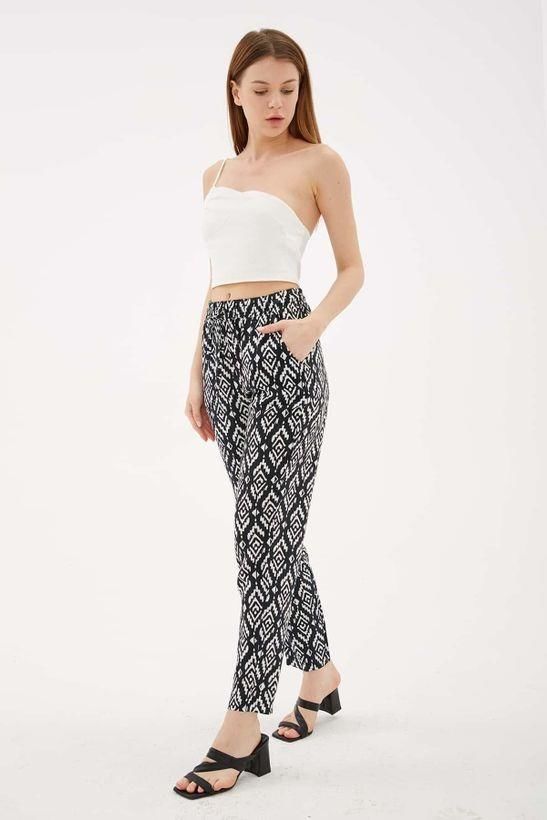 FASHION FRIENDS KADIN DESENLİ PANTOLON 24Y0843K1