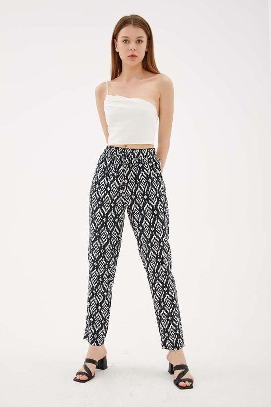 FASHION FRIENDS KADIN DESENLİ PANTOLON 24Y0843K1