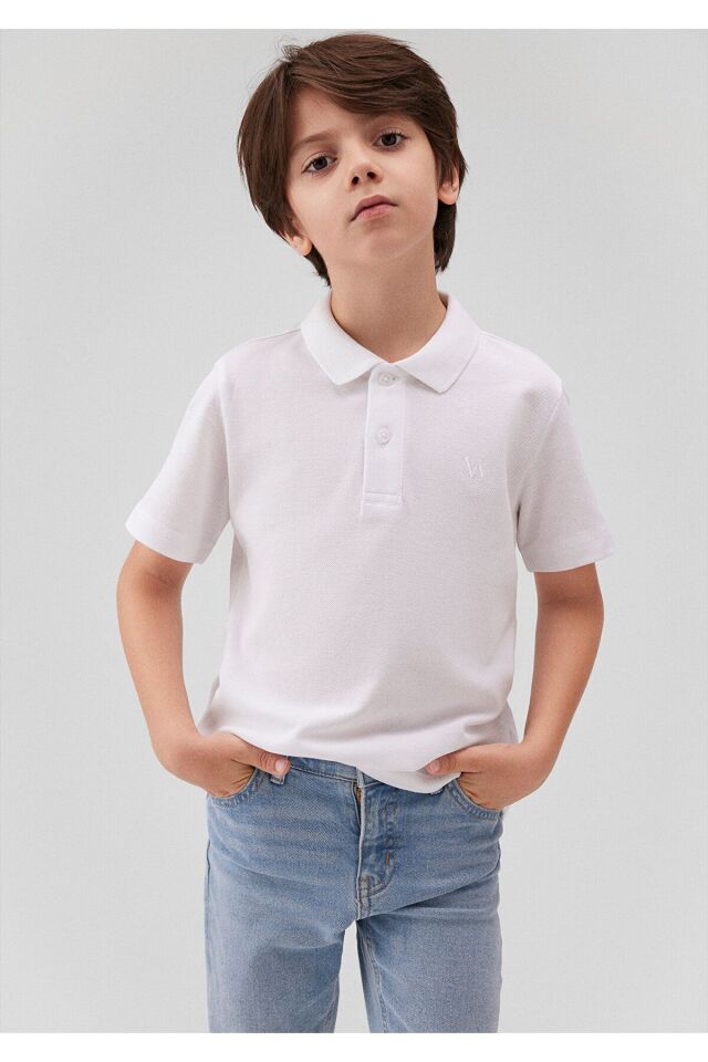 MAVİ ÇOCUK BASIC POLO YAKA TİŞÖRT  Beyaz 6610216-620