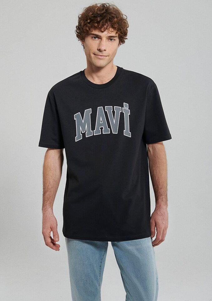 MAVİ ERKEK MAVİ LOGO TİŞÖRT Siyah 0611711-900