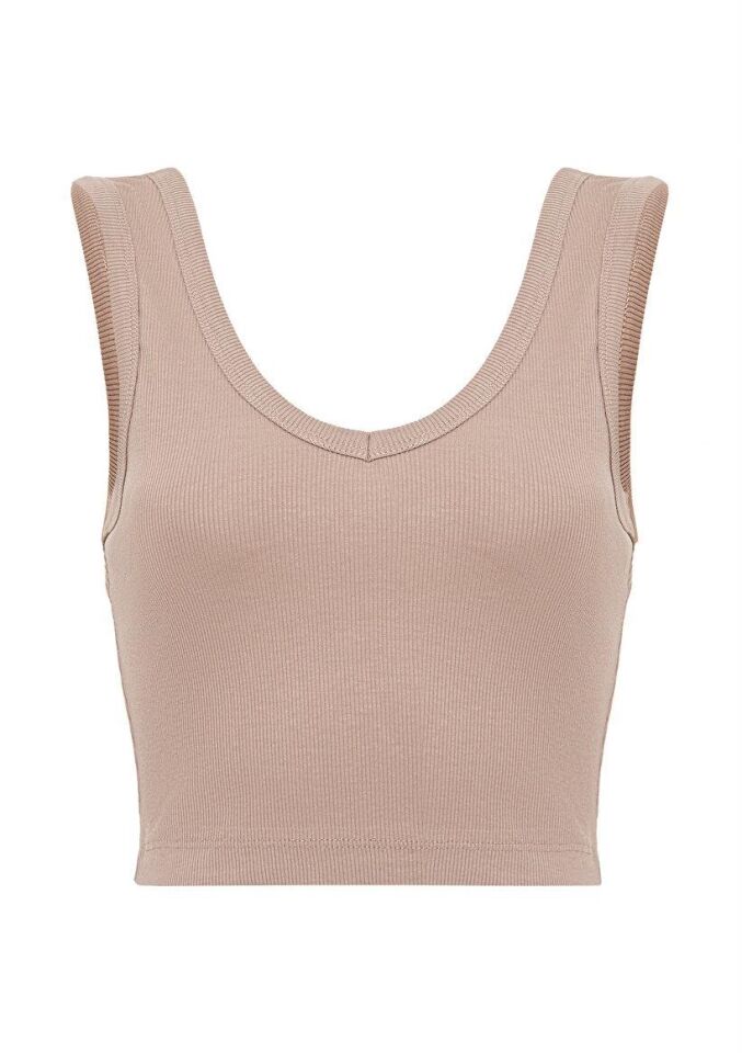 MAVİ KADIN ASKILI V YAKA BASIC Mantar 1612375-70320