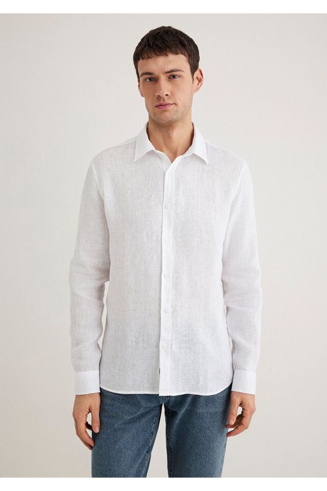 MAVİ ERKEK UZUN KOL GÖMLEK Beyaz 0211466-620