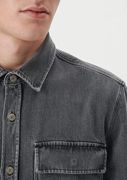 MAVİ ERKEK CEPLİ GÖMLEK Siyah 0210971-900