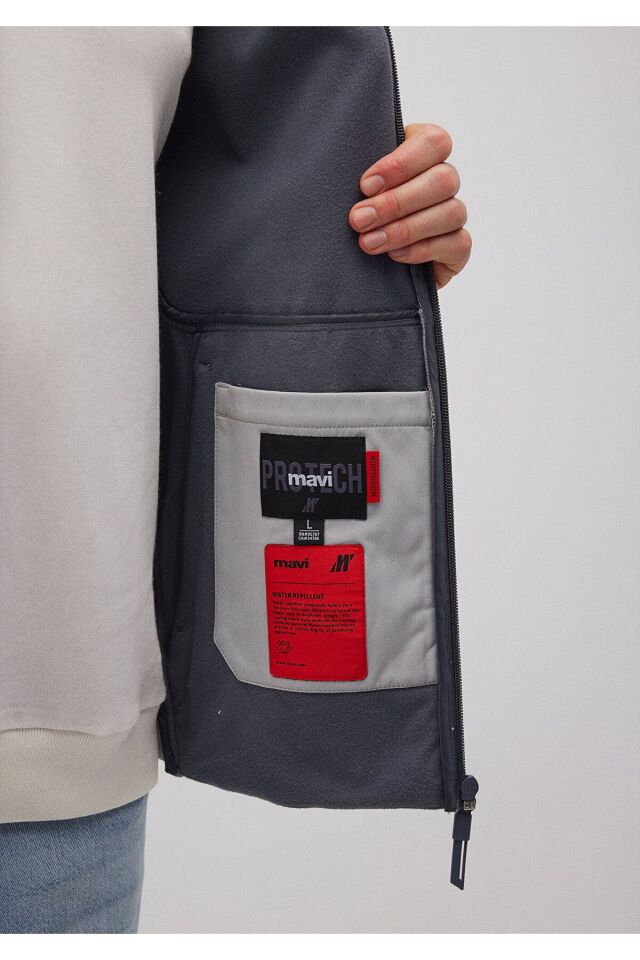 MAVİ ERKEK DİK YAKA CEKET Açık Gri 0110361-70075