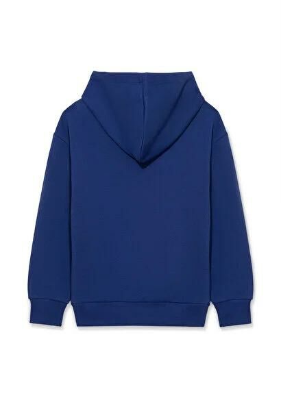 MAVİ ÇOCUK MIAV BASKILI KAPÜŞONLU SWEATSHIRT Koyu S 6S10028-70722 MAVİ - 11-12
