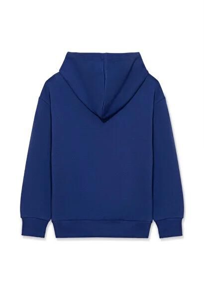 MAVİ ÇOCUK MIAV BASKILI KAPÜŞONLU SWEATSHIRT Koyu S 6S10028-70722 MAVİ - 11-12