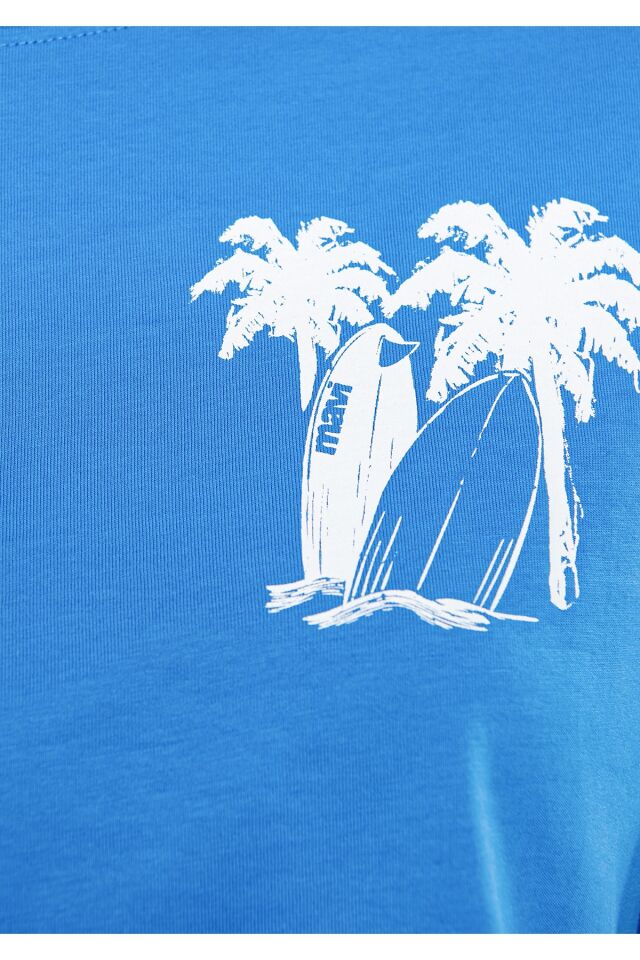 MAVİ KADIN ALOHA CROP Çan Çiçeği Mavisi 1611500-70876 MAVİ - M