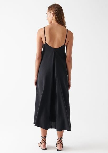 MAVİ KADIN V YAKA ELBİSE Siyah 1310139-900