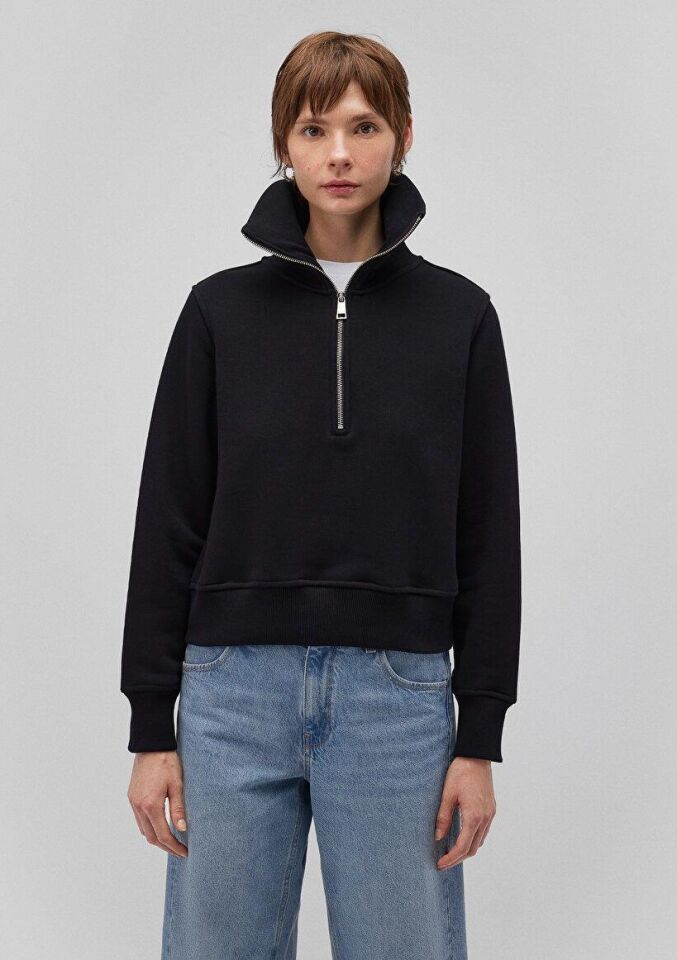 MAVİ KADIN YARIM FERMUARLI SWEATSHIRT Siyah 1S10145-900