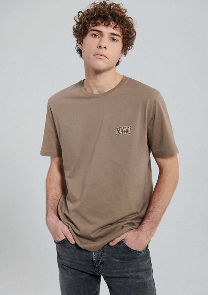 MAVİ ERKEK MAVİ LOGO TİŞÖRT Walnut 0611714-70380