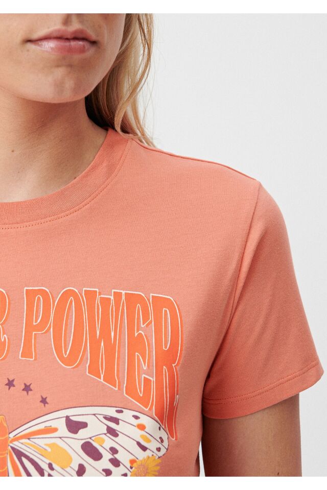 MAVİ KADIN FLOWER POWER BASKILI GRAFİK TİŞÖRT Lango 1611697-70440