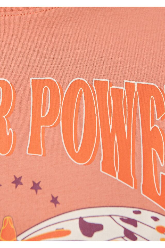 MAVİ KADIN FLOWER POWER BASKILI GRAFİK TİŞÖRT Lango 1611697-70440