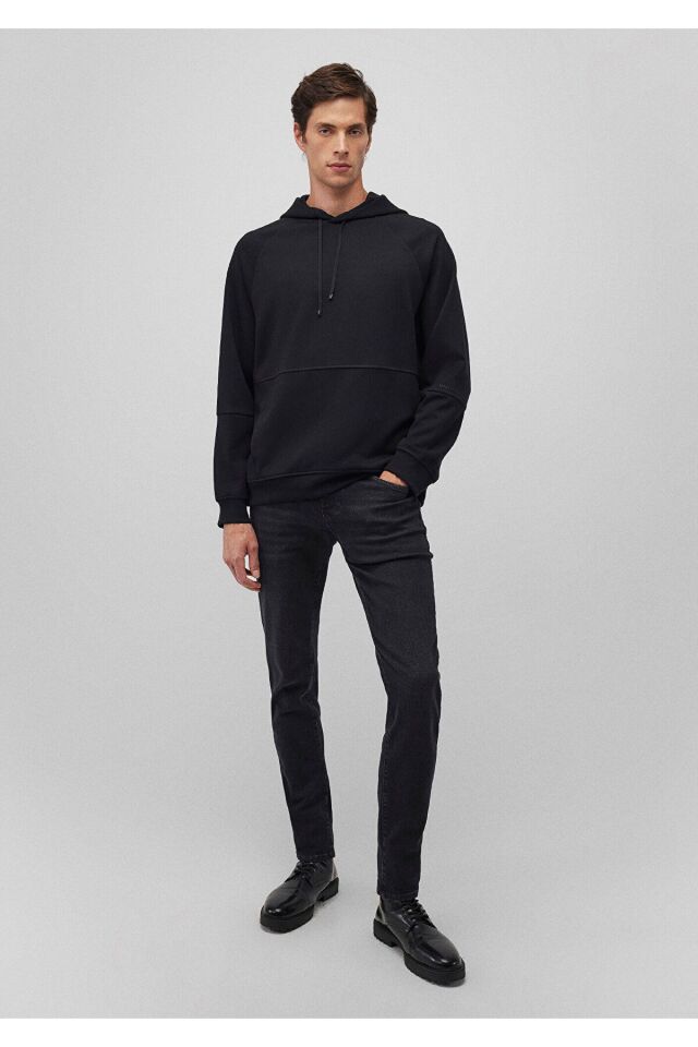 MAVİ ERKEK KAPÜŞONLU SWEATSHIRT Siyah 0S10250-900