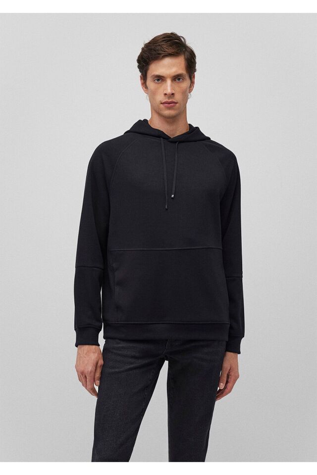 MAVİ ERKEK KAPÜŞONLU SWEATSHIRT Siyah 0S10250-900