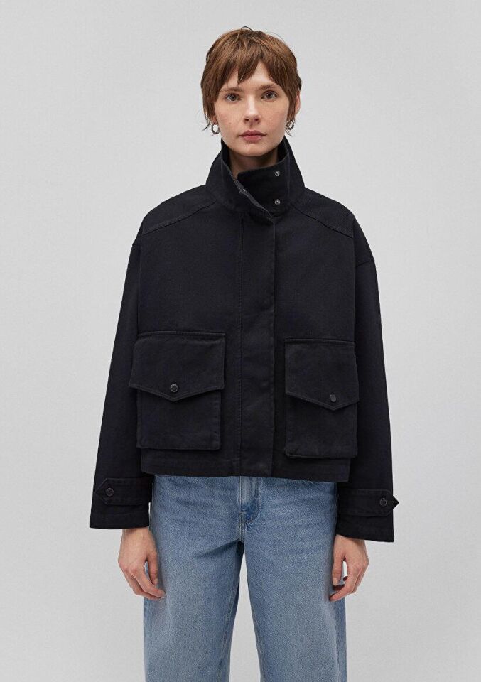 MAVİ KADIN DİK YAKALI CEKET Kömür 1110254-70087