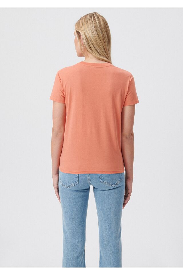 MAVİ KADIN FLOWER POWER BASKILI GRAFİK TİŞÖRT Lango 1611697-70440 LANGO - M