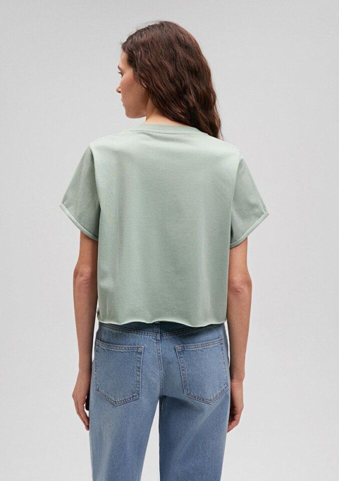 MAVİ KADIN YUVARLAK YAKA KISA KOL PENYE Buz Yeşili 168220-71477