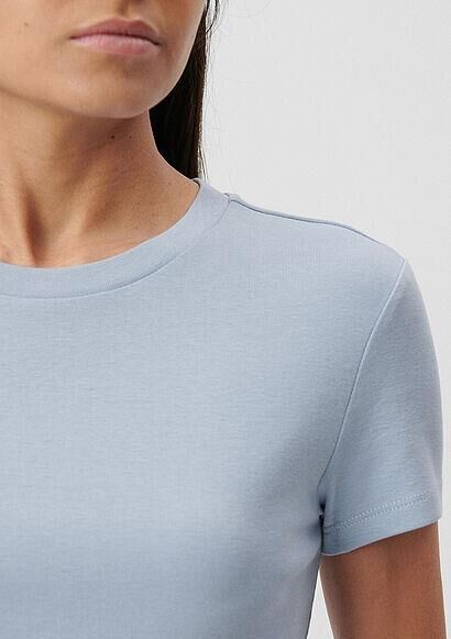 MAVİ KADIN YUVARLAK YAKA BASIC TİŞÖRT Zen Mavisi 1600814-85385 MAVİ - XS