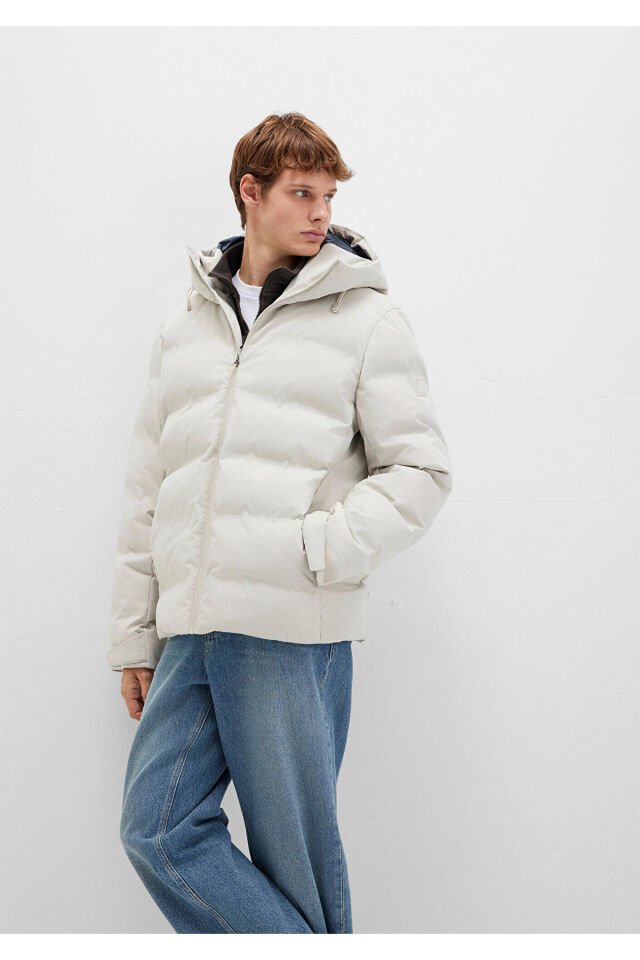 MAVİ ERKEK KAPÜŞONLU CEKET Ay Taşı Beji 0110313-70144