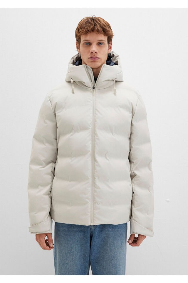 MAVİ ERKEK KAPÜŞONLU CEKET Ay Taşı Beji 0110313-70144