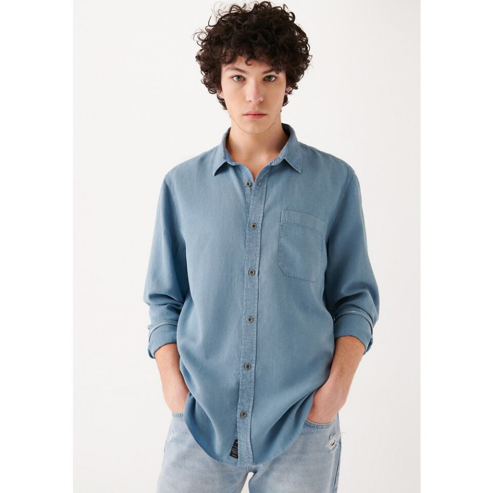 MAVİ ERKEK UZUN KOL GÖMLEK  Denizci Mavi 0210209-70769