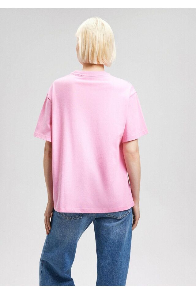 MAVİ KADIN MAVİ BASKILI TİŞÖRT Tatlı Pembe 1600843-71033 PEMBE - ONE SIZE