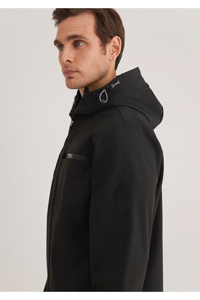 MAVİ ERKEK KAPÜŞONLU CEKET Siyah 0110357-900