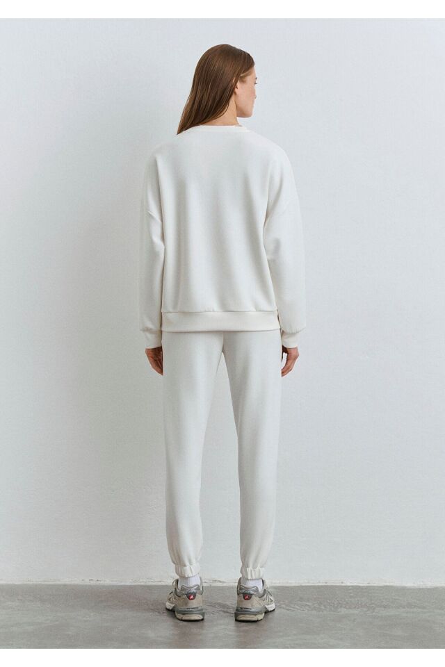 MAVİ KADIN BİSİKLET YAKA SWEATSHIRT Kırık Beyaz 1S10422-70057