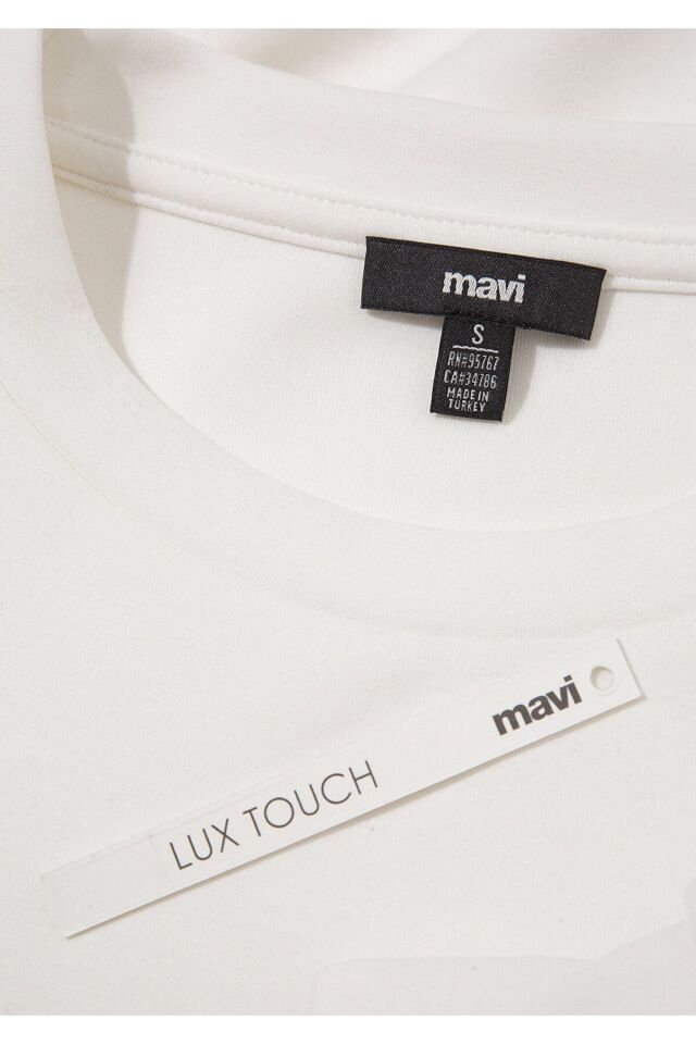 MAVİ KADIN BİSİKLET YAKA SWEATSHIRT Kırık Beyaz 1S10422-70057