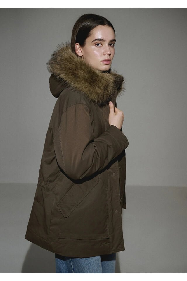 MAVİ KADIN KAPİŞONLU CEKET Tatlı Kahve 1110712-71541