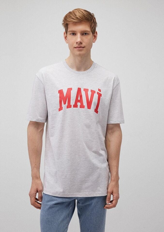 MAVİ ERKEK MAVİ LOGO TİŞÖRT Kar Gri MelanJ 0611711-85438