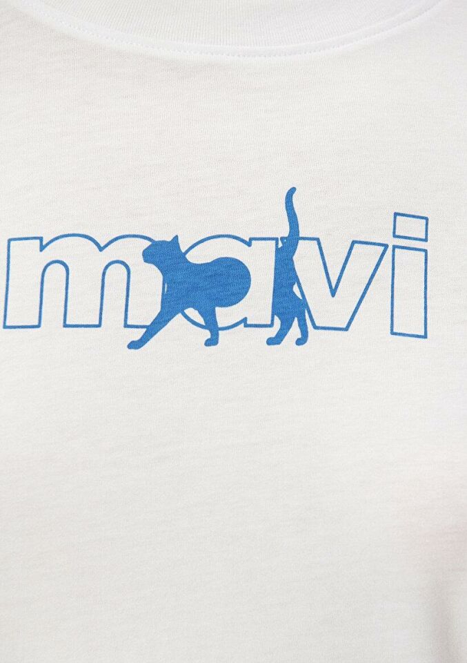 MAVİ KADIN MAVİ LOGO TİŞÖRT Beyaz 1611478-620